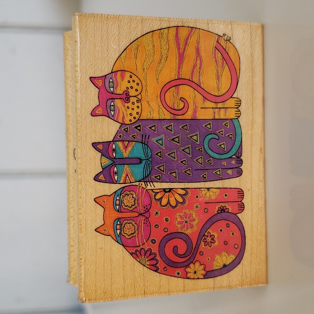 Laurel Burch Stamp 954H Laurel Burch Cat Stamp Laurel Burch 3 Cats